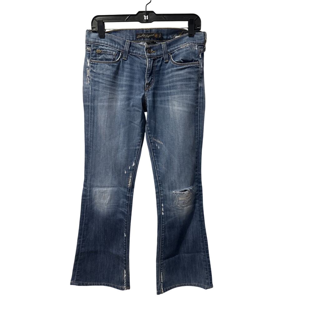 ⭐️ Women’s Lucky Brand Zoe Bootcut Distressed Jeans. Size 8